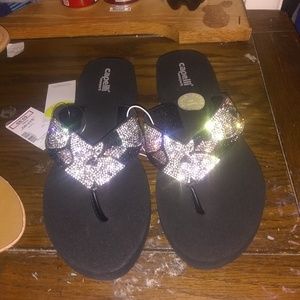 Wedge sandal with bling